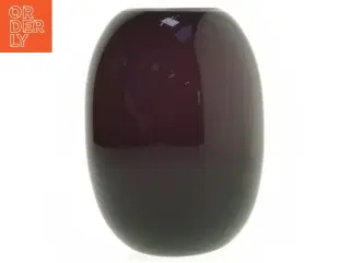 Mørk vase i glas (str. 20x14 cm)