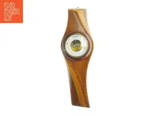 Vintage barometer i propelvinge i træ (str. 63 x 22 cm)