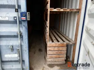 - - - 20 fods container med reoler