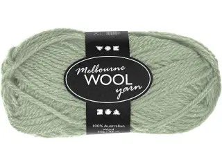 Melbourne Uldgarn, L: 92 M, lys grøn, 50g/ 1 ngl.