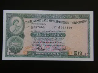 Hong Kong  10 Dollars  1983  P182j  Unc.