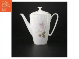 Porcelæn kande med rosedekoration fra Bavaria (str. 20 cm)