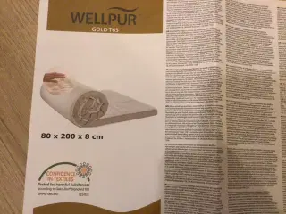 Nye Wellpur topmadrasser - sælges pga.flytning