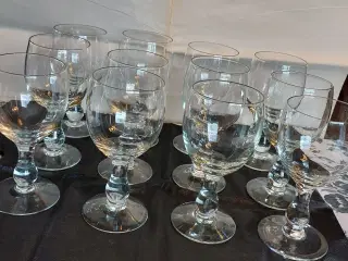 12 stk. gamle rødvin glas - SAMLET PRIS