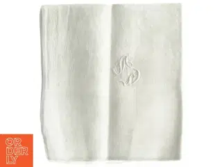 Servietter i stof med broderet monogram (str. 47 x 47 cm)