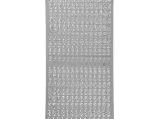 Sølv Tal Stickers 10x23 cm - Elegant Dekoration