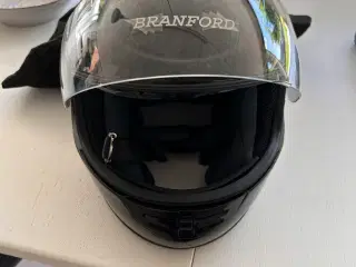Mortorcykel hjelm i sort