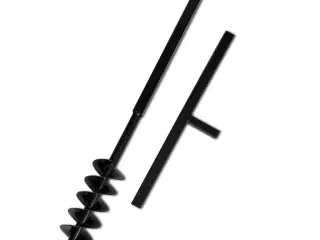 Pælebor med håndtag, 100 mm, med forlængerrør, 5 m, stål