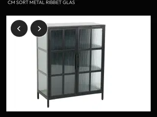 Sitheim Dura industrielt vitrineskab i sort metal