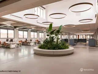 Kontorlejemål i kreative omgivelser tæt på metro og centrum