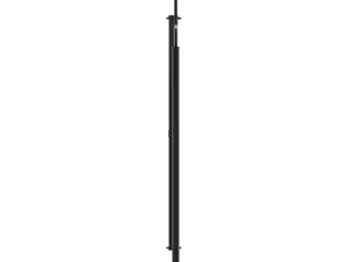 Sidemarkise 200x500 cm sammenrullelig sort