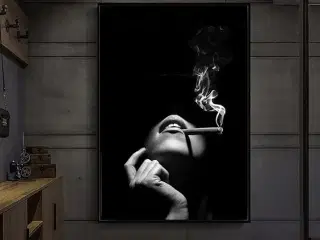 * Lærredsmaleri/tryk; Smoking