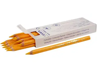 Super Ferby 1 farveblyanter, L: 18 cm, mine 6,25 mm, gul, 12stk./ 1 pk.