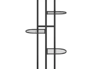 Blomsterstativ i 5 niveauer 43x22x98 cm metal sort
