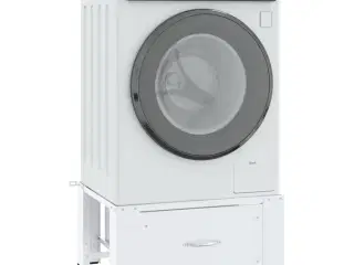 Vaskemaskinepiedestal med skuffe hvid