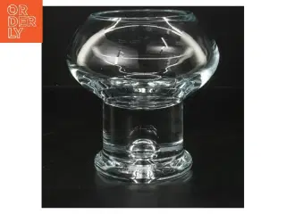 Lysestage i glas (str. 15 cm)