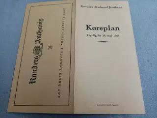 Køreplan for Randers-Hadsund banen