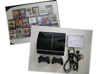 Playstation 3, inkl. 10 spil