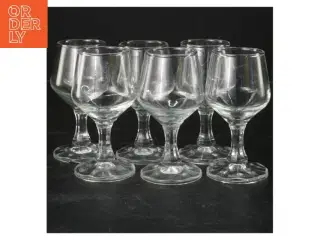 Sæt med 6 små glas (str. 10 cm. 6 styk)