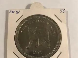 25 pence Isle of man 1975