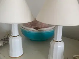 1 par porcelæns Søholm/Heiberg bordlampet