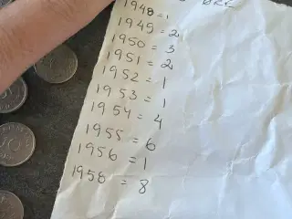 10 øre forskellig årgang 