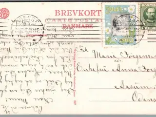 Julemærke 1910 på Postkort