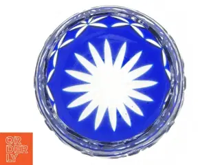 Blå krystalglas skål (str. 12 x 7,5 cm)