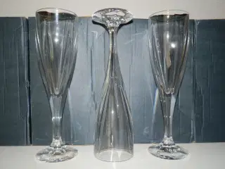 10 & 12 stk. Bohemia krystal champangeglas