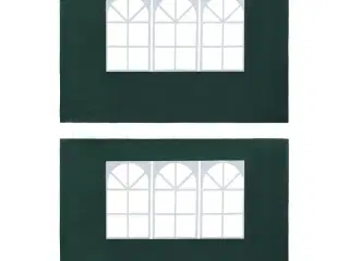 Sidevæg til festtelt med vindue 2 stk. PE grøn