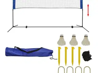 Badmintonsæt med net og fjerbolde 300 x 155 cm