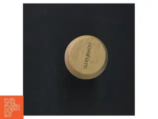 Blå vase med træbund fra Novaform (str. 13x5 cm)