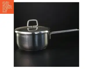 Rustfrit stål gryde med låg (str. 34x10 cm)