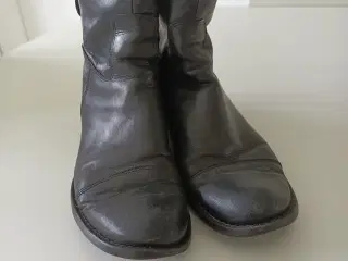 Støvler sort læder