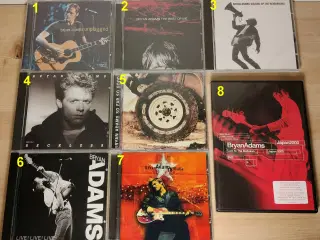 Bryan Adams, CD'er / DVD, 8 Titler