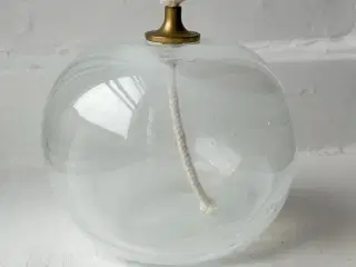 Oliestage, hvidmeleret glas