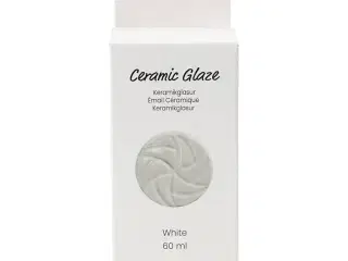 Keramikglasur, 984-1101 °C, dækkende, white, 60 ml/ 1 ds.