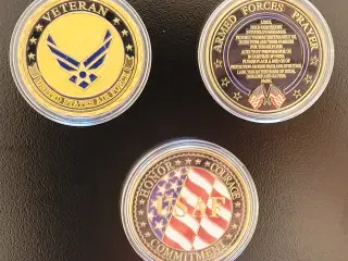 USA Airforce challenge coins 3 stk
