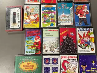 18 forskellige kassettebånd med julemusik