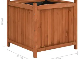 Højbede 2 stk. 50x50x50 cm massivt fyrretræ