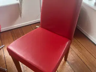 Røde spisebord stole