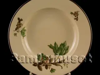 Grøn Vallø Platin Tallerken Dyb 24½ cm.