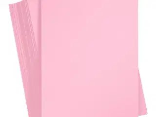 Karton, A5, 180 g, lys pink, 100ark/ 1 pk.