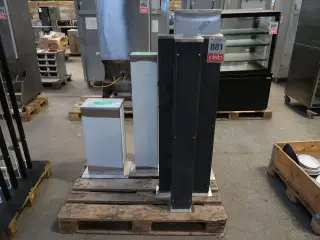 6 stk. Stål søjler evt. til eludtag / installation