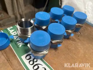 1 1/2” bryst nippel svær - 8 styks
