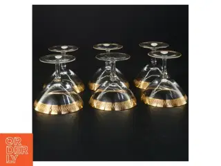 Tosca Lyngby Vintage champagneskåle med gulddekor fra Lyngby (str. 8 x 8 cm)