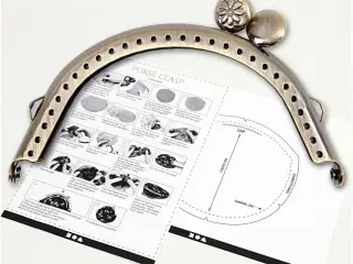 Elegant 8 cm Bøjle i Børstet Messing til Pung