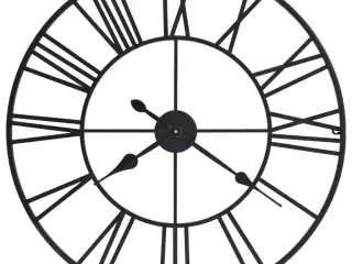 Vægur i vintagestil kvarts-urværk metal 80 cm XXL