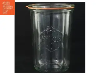 Weck glaskrukke med gummiring og glaslåg fra Weck (str. 15 x ø 10,5 cm)
