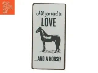 Magnetisk skilt med heste tema fra La Finesse (str. 10x5 cm)